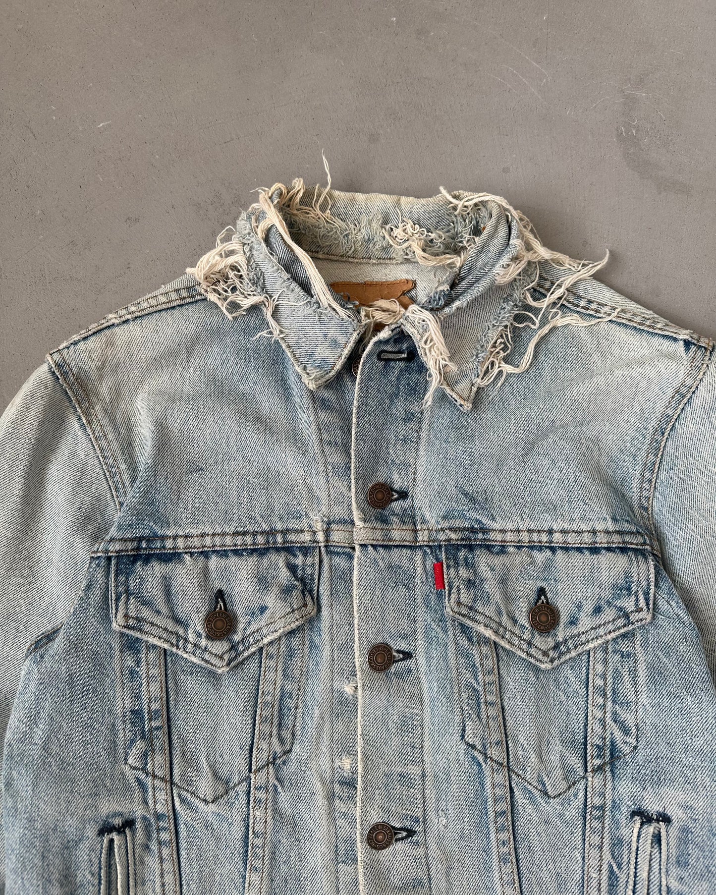1980s - Distressed Levi's Type III Jeans Jacket - S