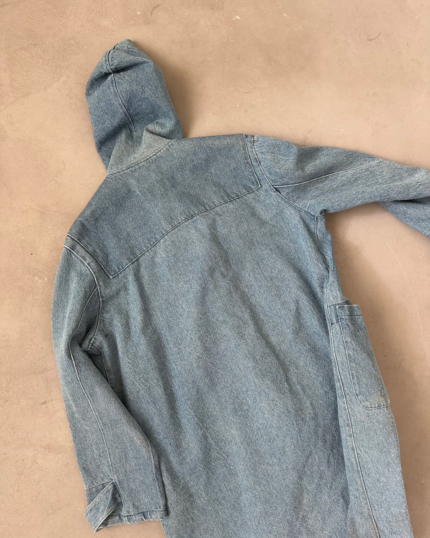 2000s - Denim Duffle Coat - M