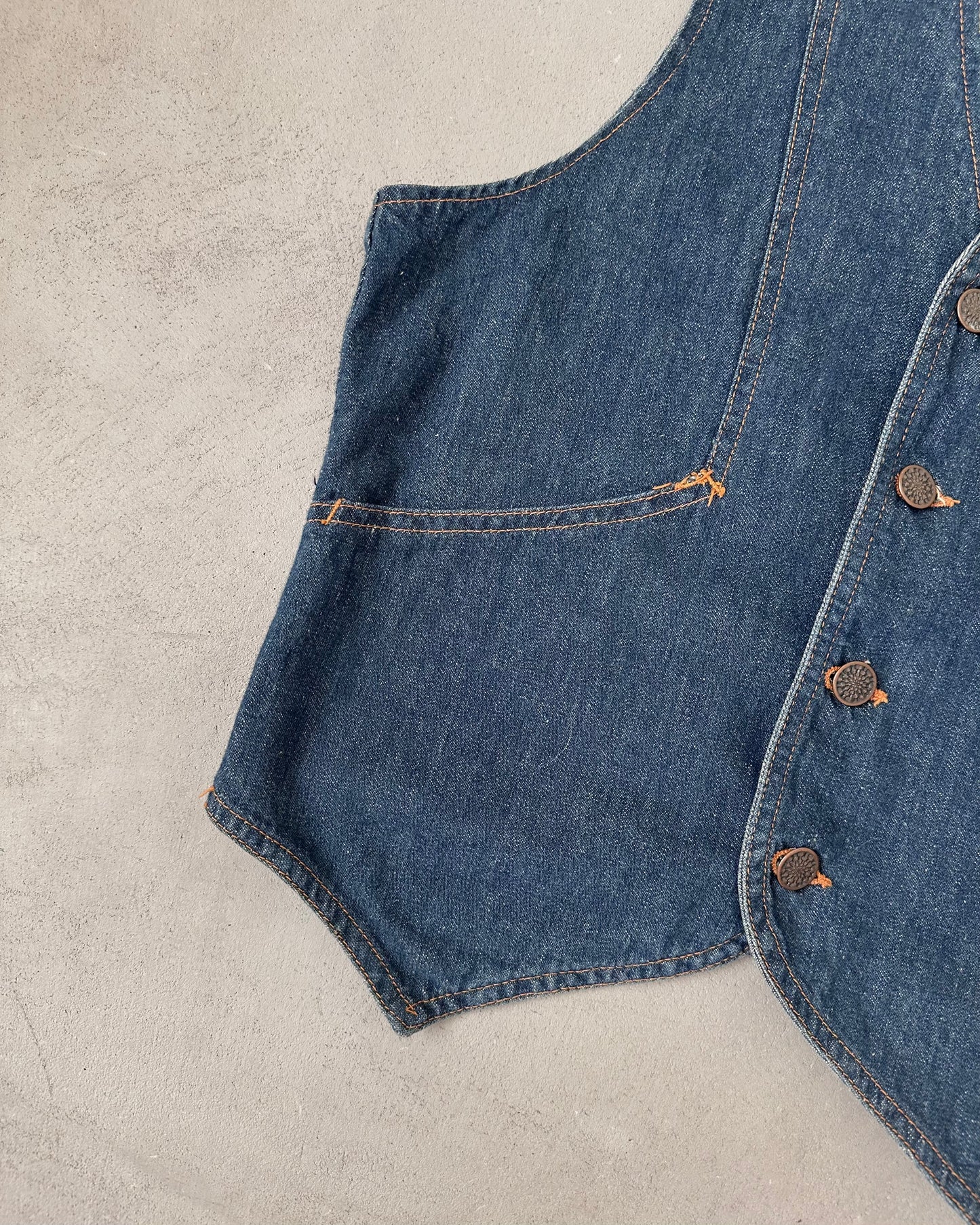 1970s - Denim Vest - XS/S