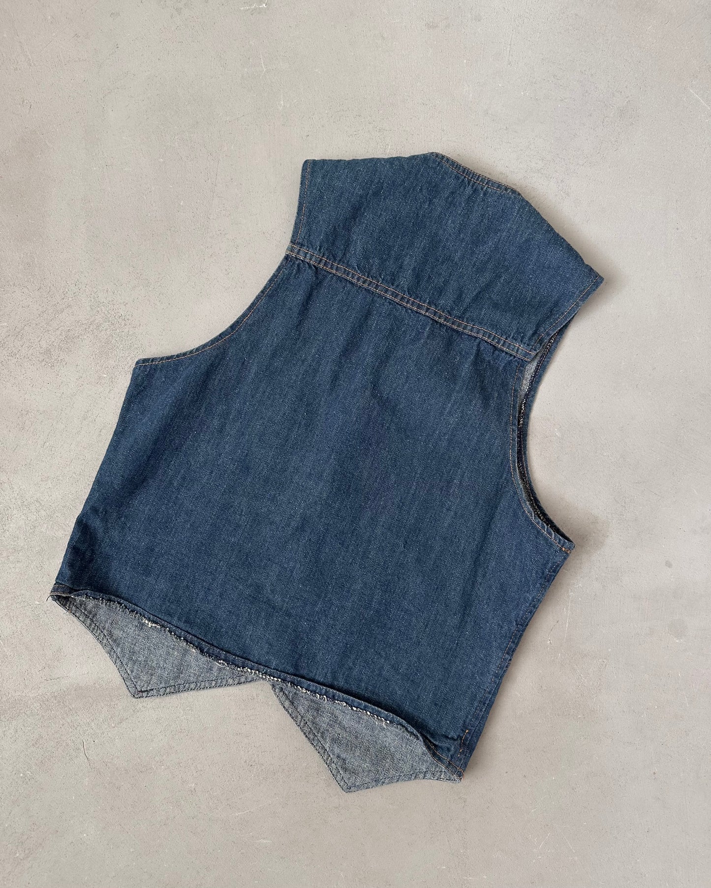 1970s - Denim Vest - XS/S