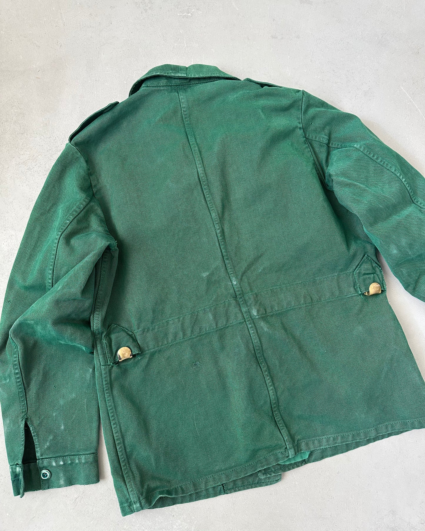 1960s - Green Twill Shirt - S/M