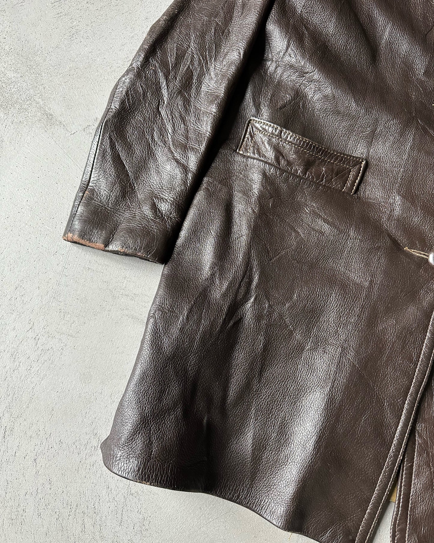 1970s - Brown Deerskin Coat - S/M