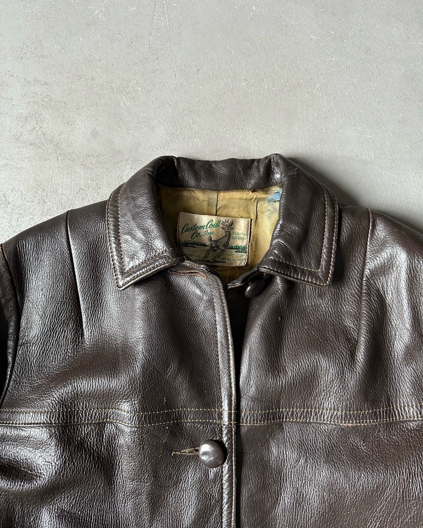 1970s - Brown Deerskin Coat - S/M