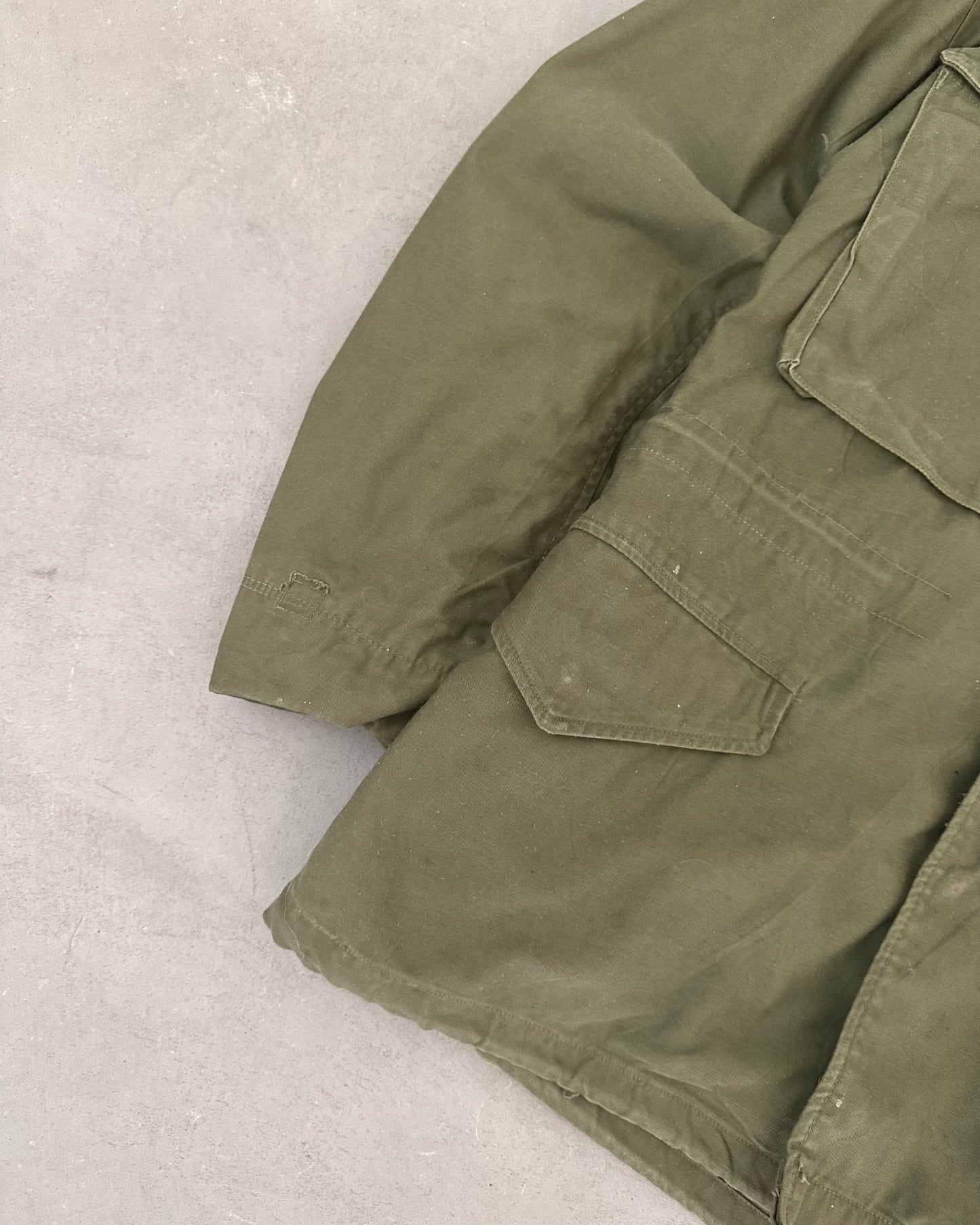1960s - Green Military Field M-65 Jacket - S