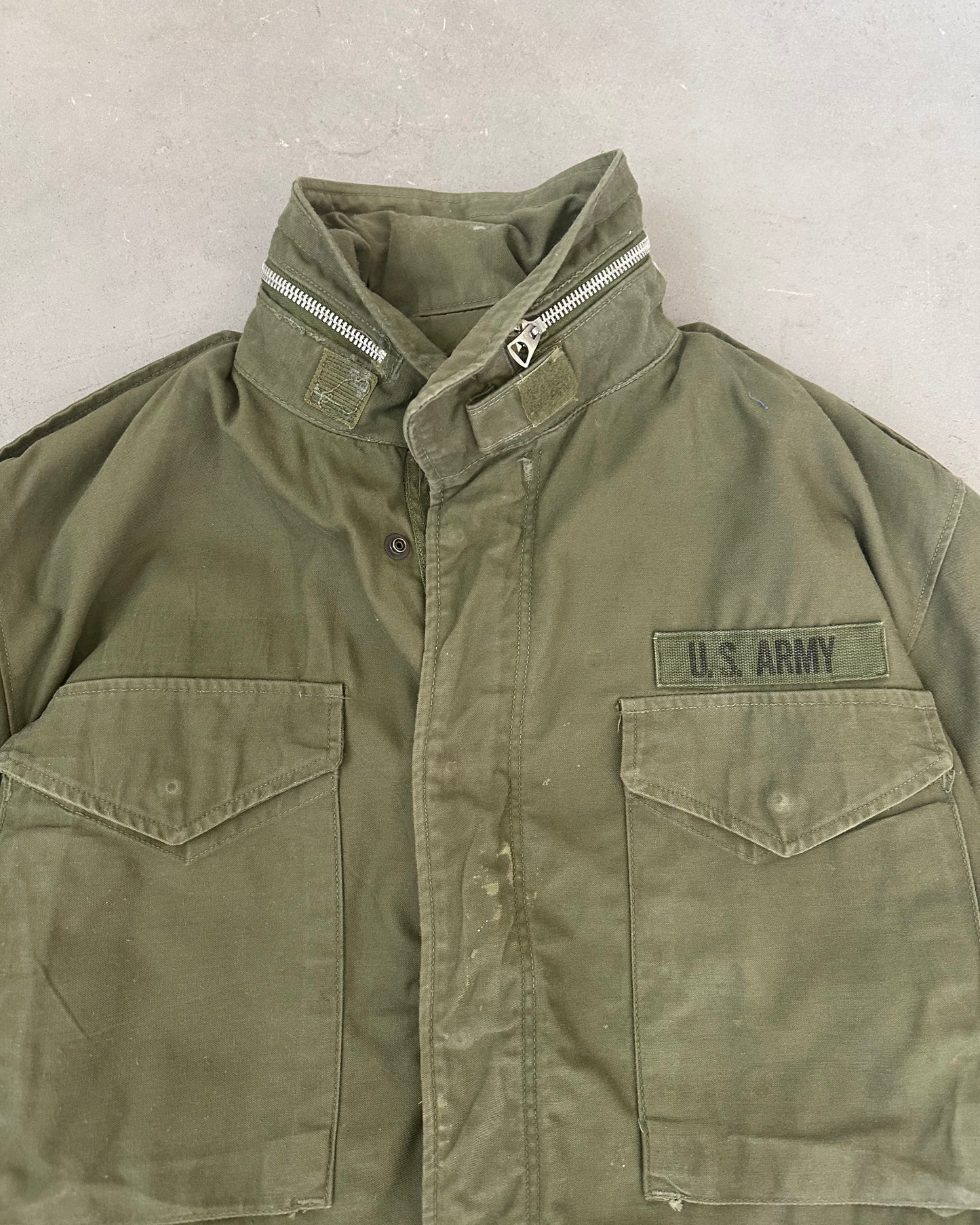 1960s - Green Military Field M-65 Jacket - S