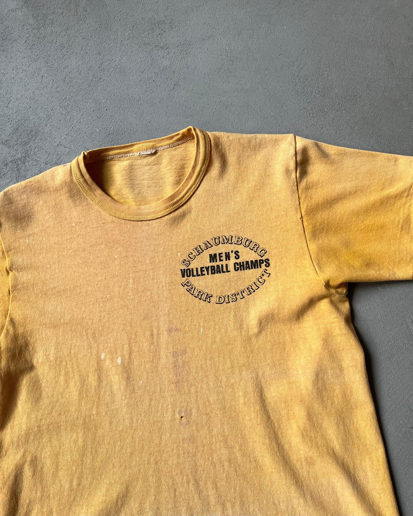 1970s - Distressed Orange Schaumburg T-Shirt - S
