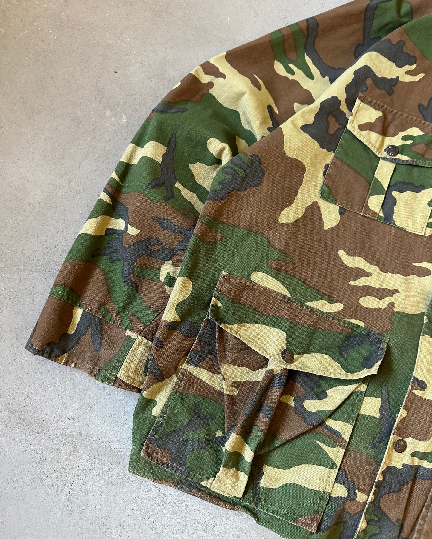 1990s - Camo Anorak Light Jacket - M/L