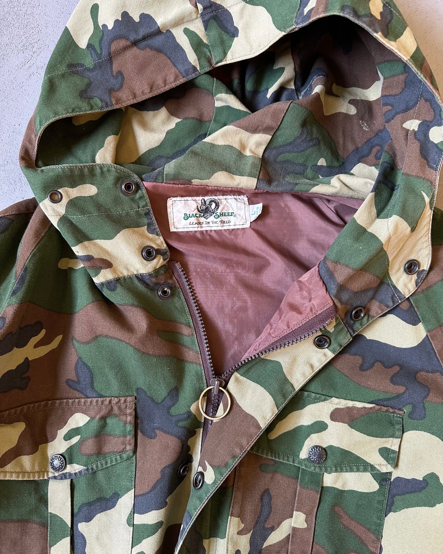 1990s - Camo Anorak Light Jacket - M/L