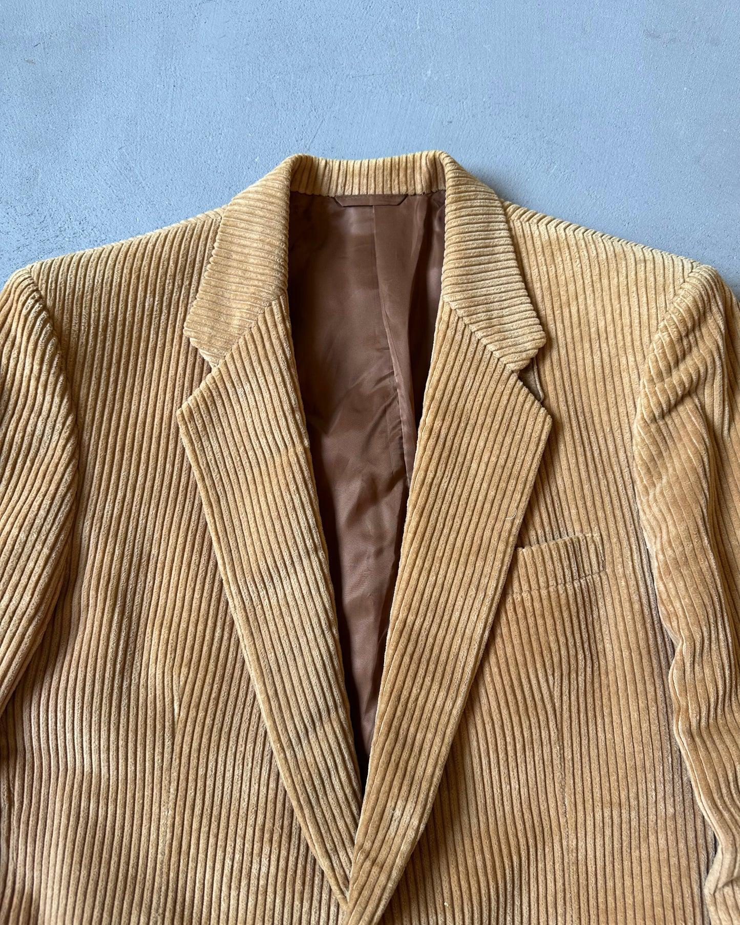 1980s - Distressed SASSON Camel Corduroy Blazer - 40L