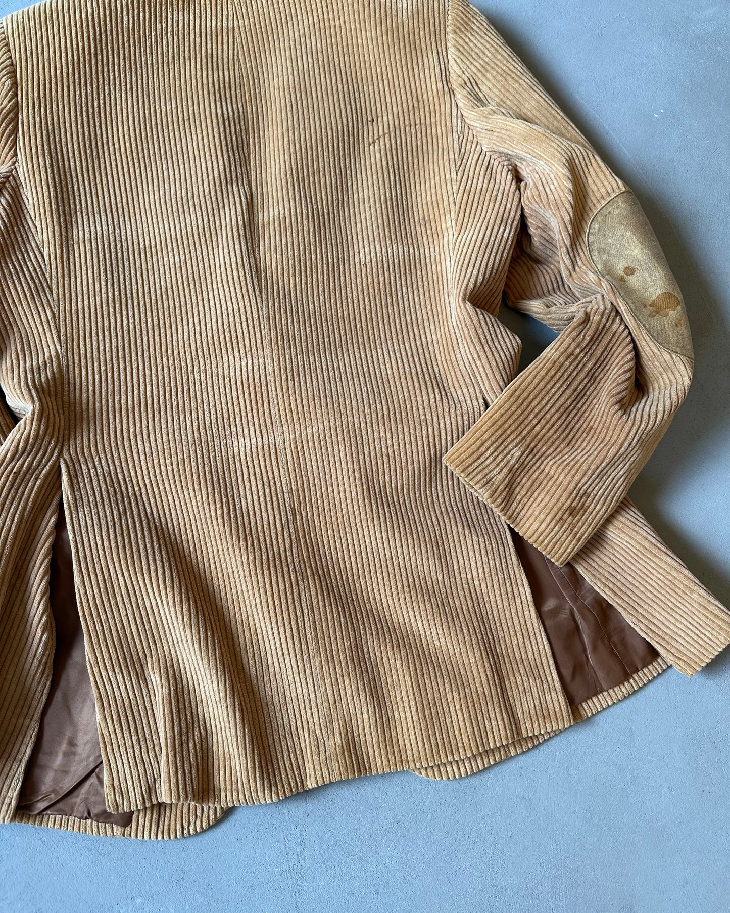 1980s - Distressed SASSON Camel Corduroy Blazer - 40L