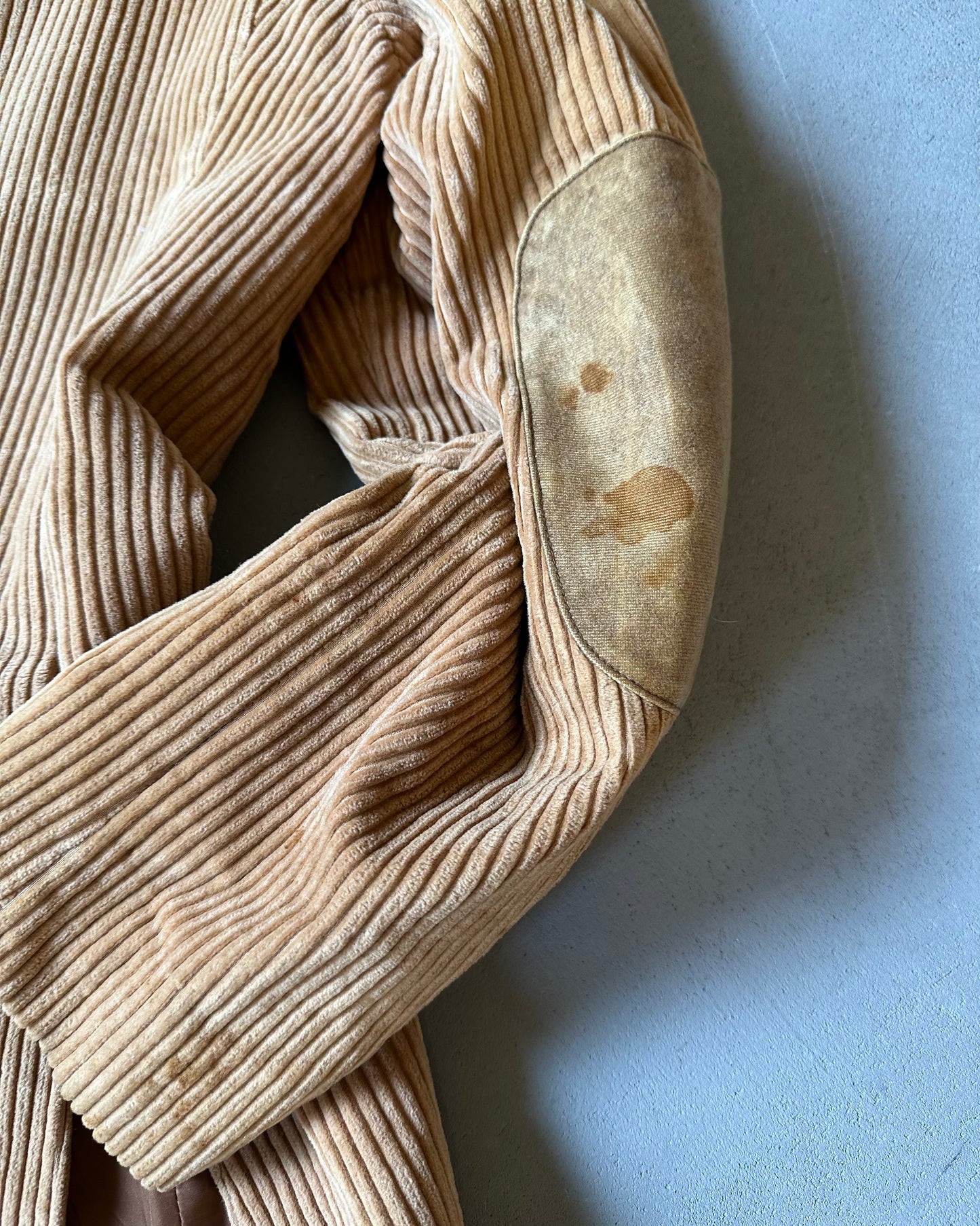 1980s - Distressed SASSON Camel Corduroy Blazer - 40L