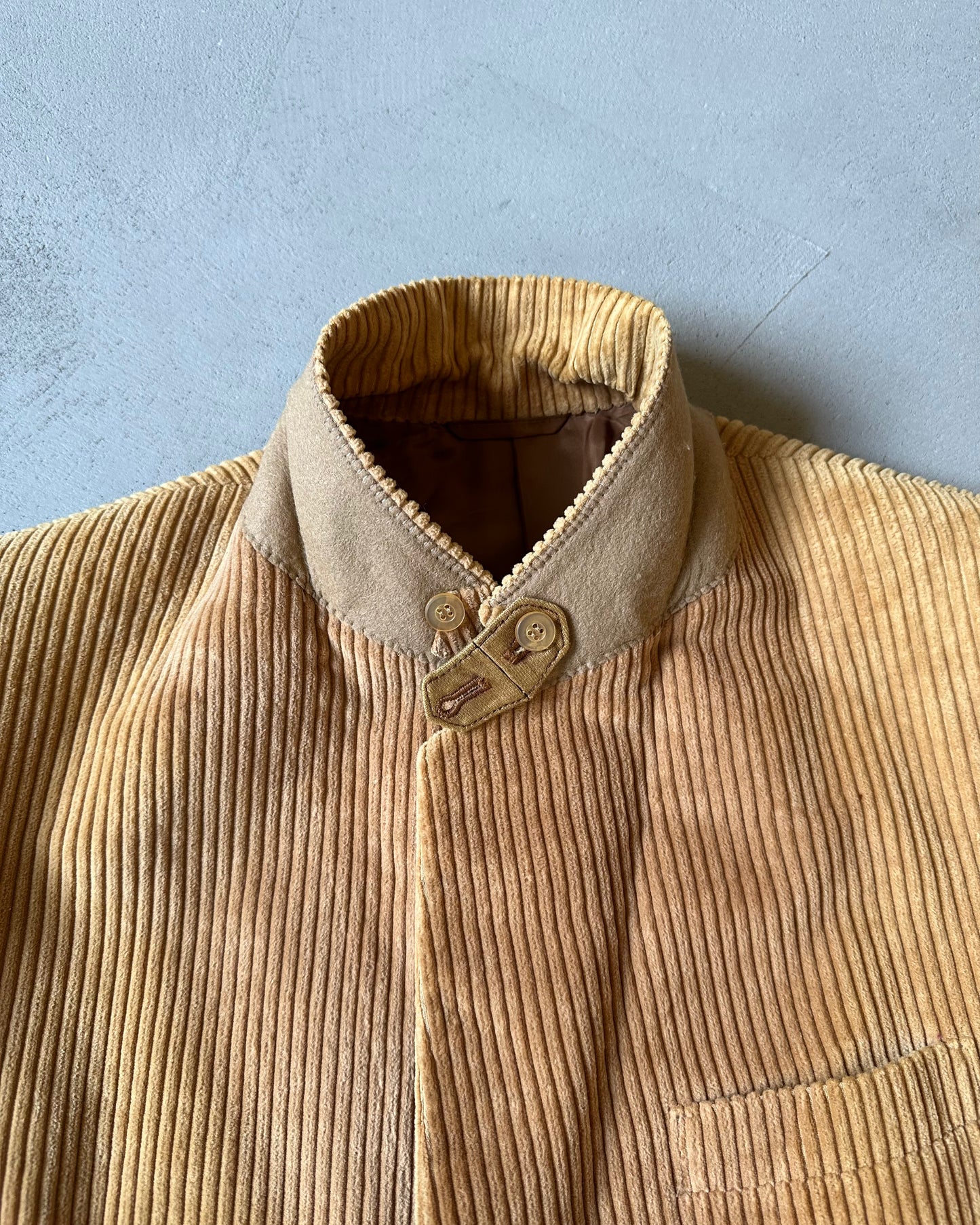1980s - Distressed SASSON Camel Corduroy Blazer - 40L