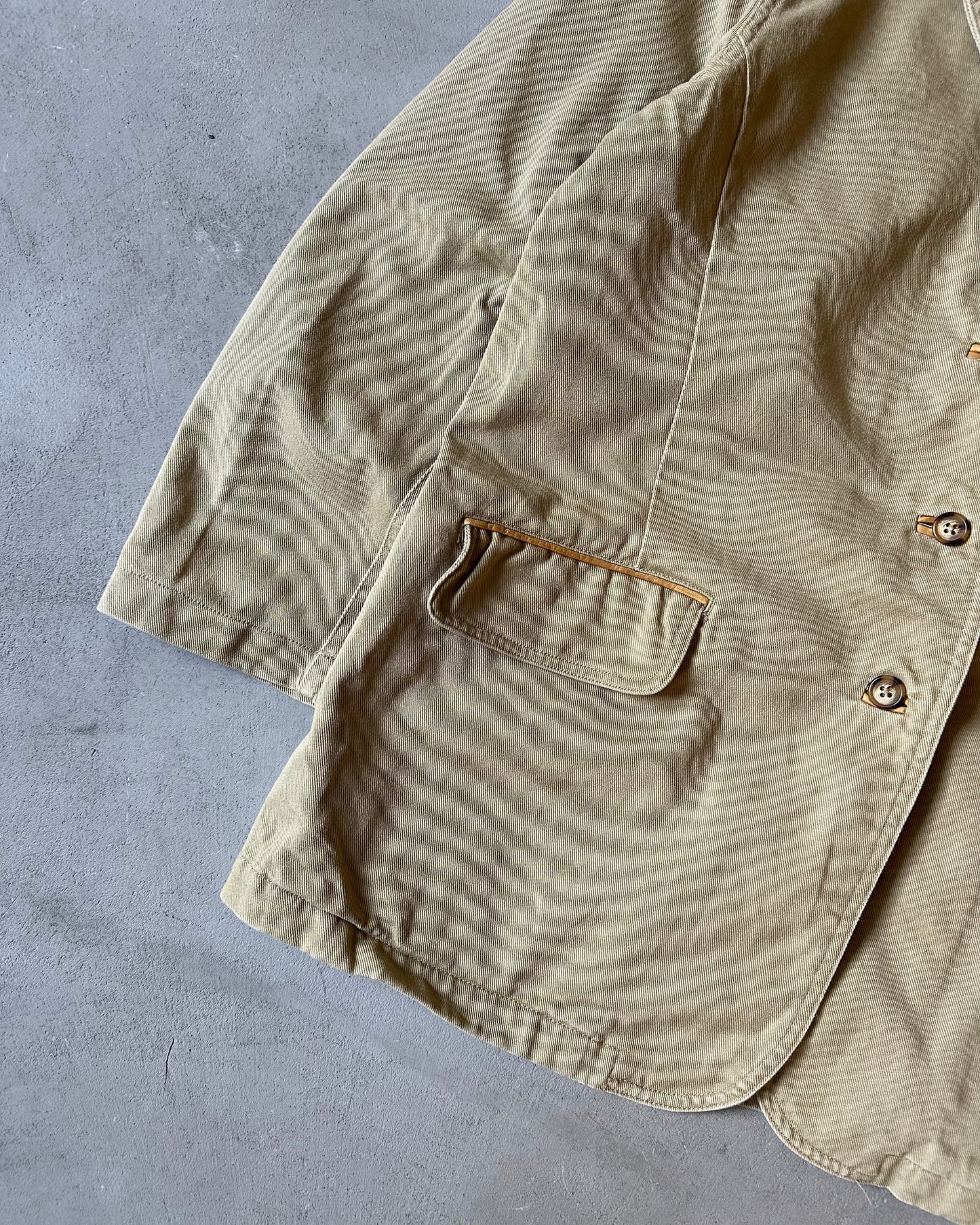 1990s - Tan Orvis Twill Blazer - L