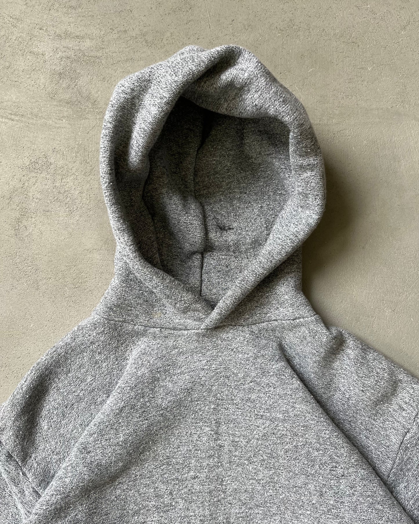 1980s - Heather Grey Blank Hoodie - M/L