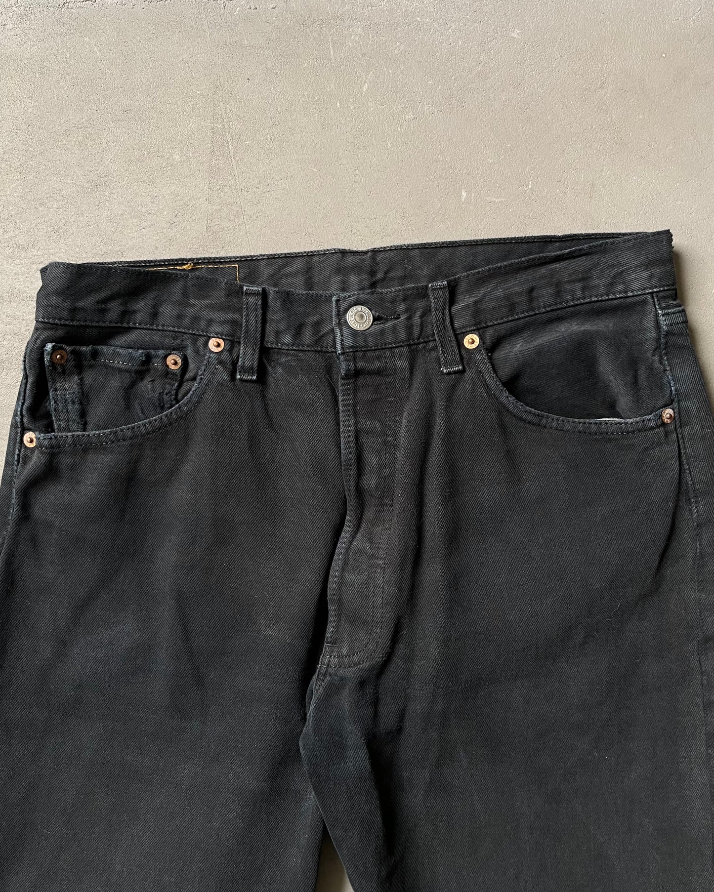 1990s - Overdyed Black 501 Levi's Jeans - 31x34