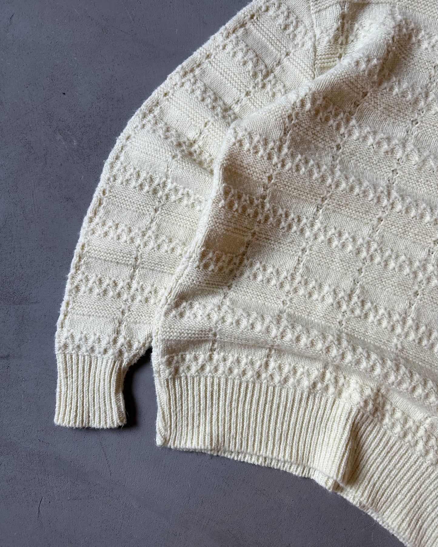 1960s - Cream Sarby Turtleneck Sweater - M