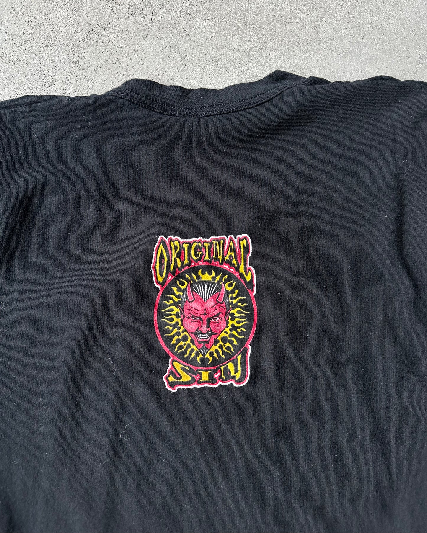 1990s - Black "I LOVE EVIL" T-Shirt - L