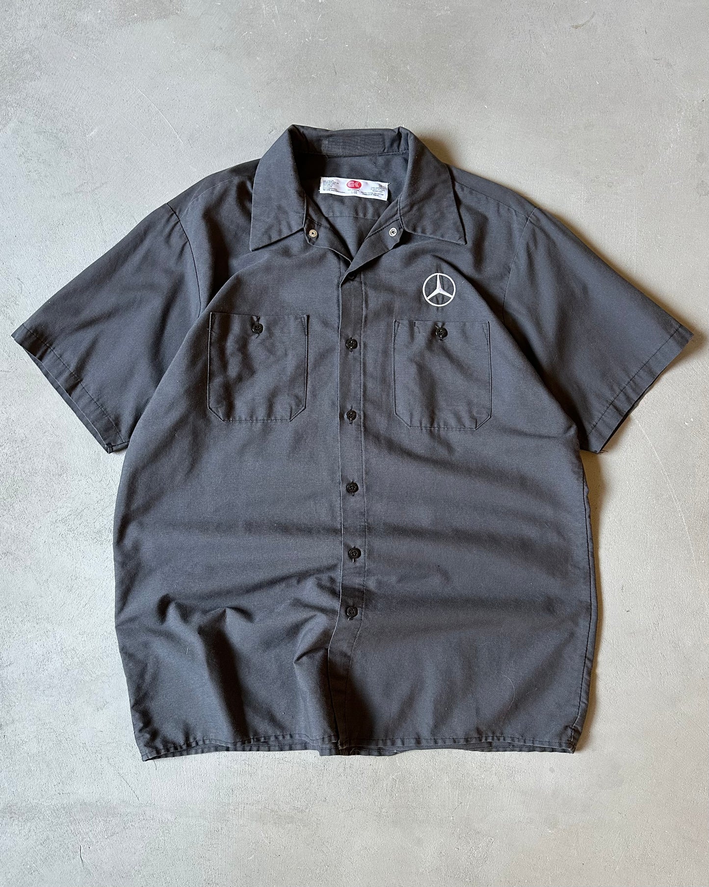 2000s - Charcoal Mercedes Work Shirt - L