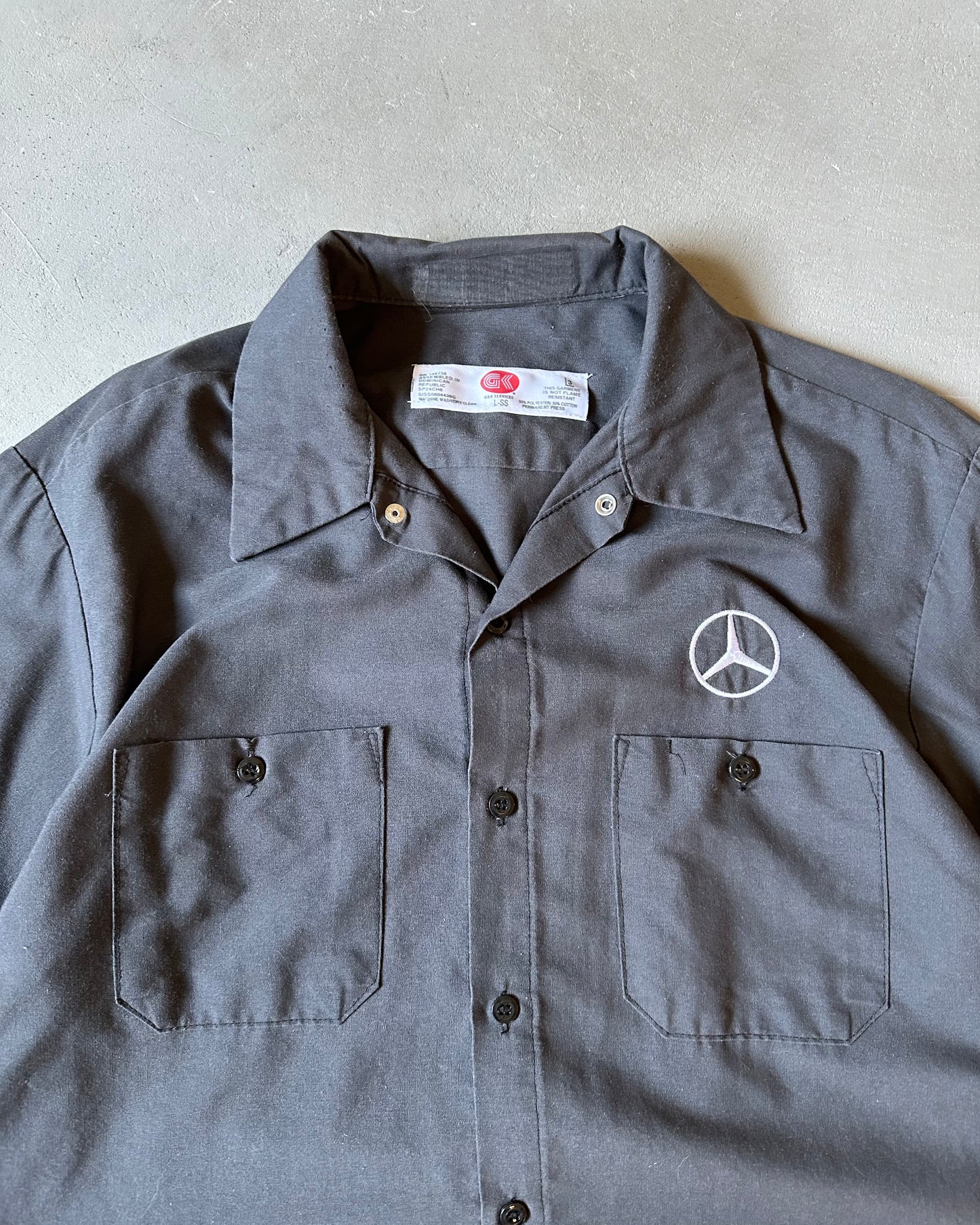 2000s - Charcoal Mercedes Work Shirt - L