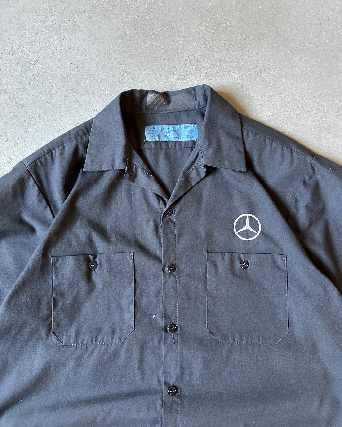2000s - Charcoal Mercedes Work Shirt - L