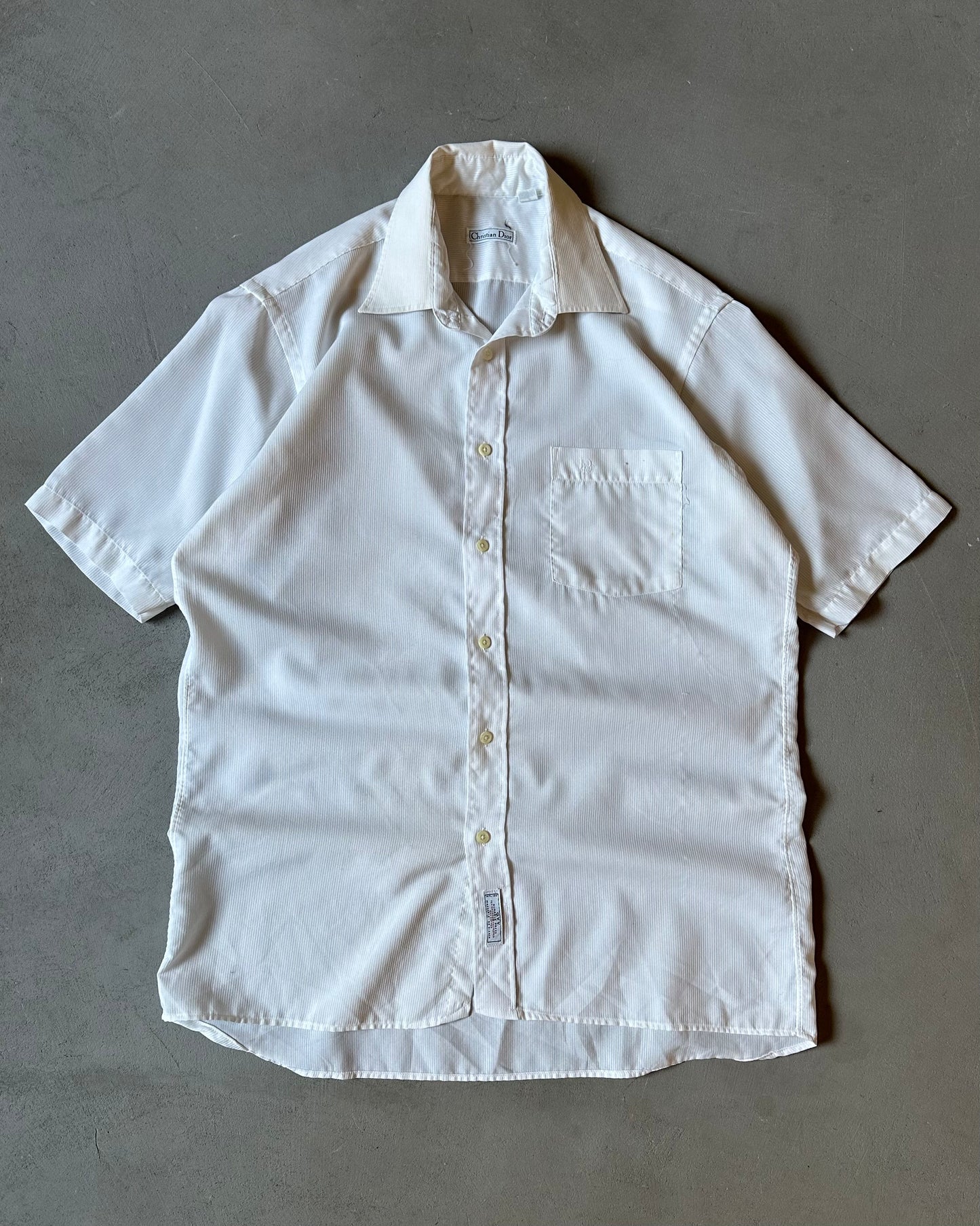 1980s - White Christian Dior Button Up - M/L