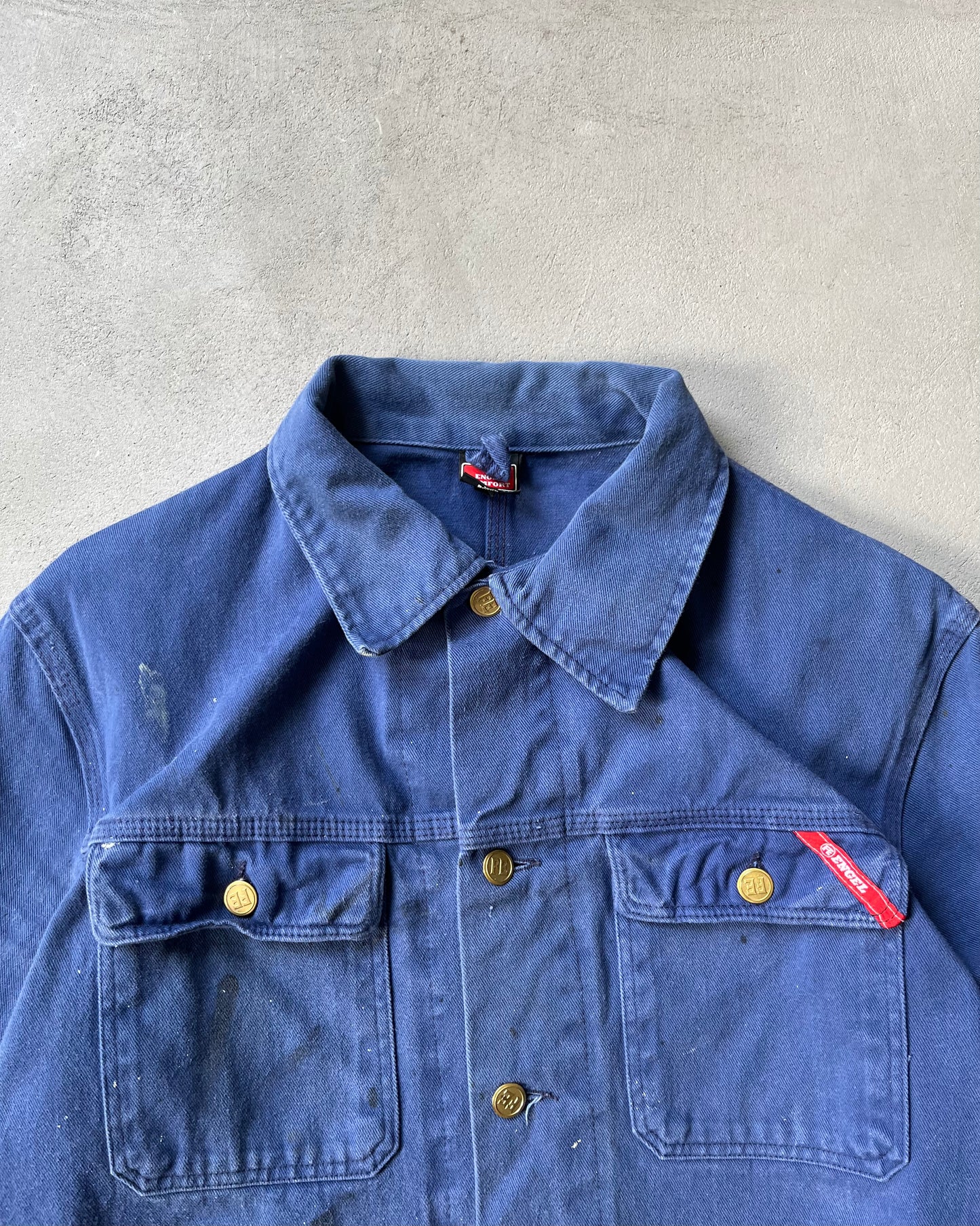 2000s - Distressed Blue Euro Chore - M