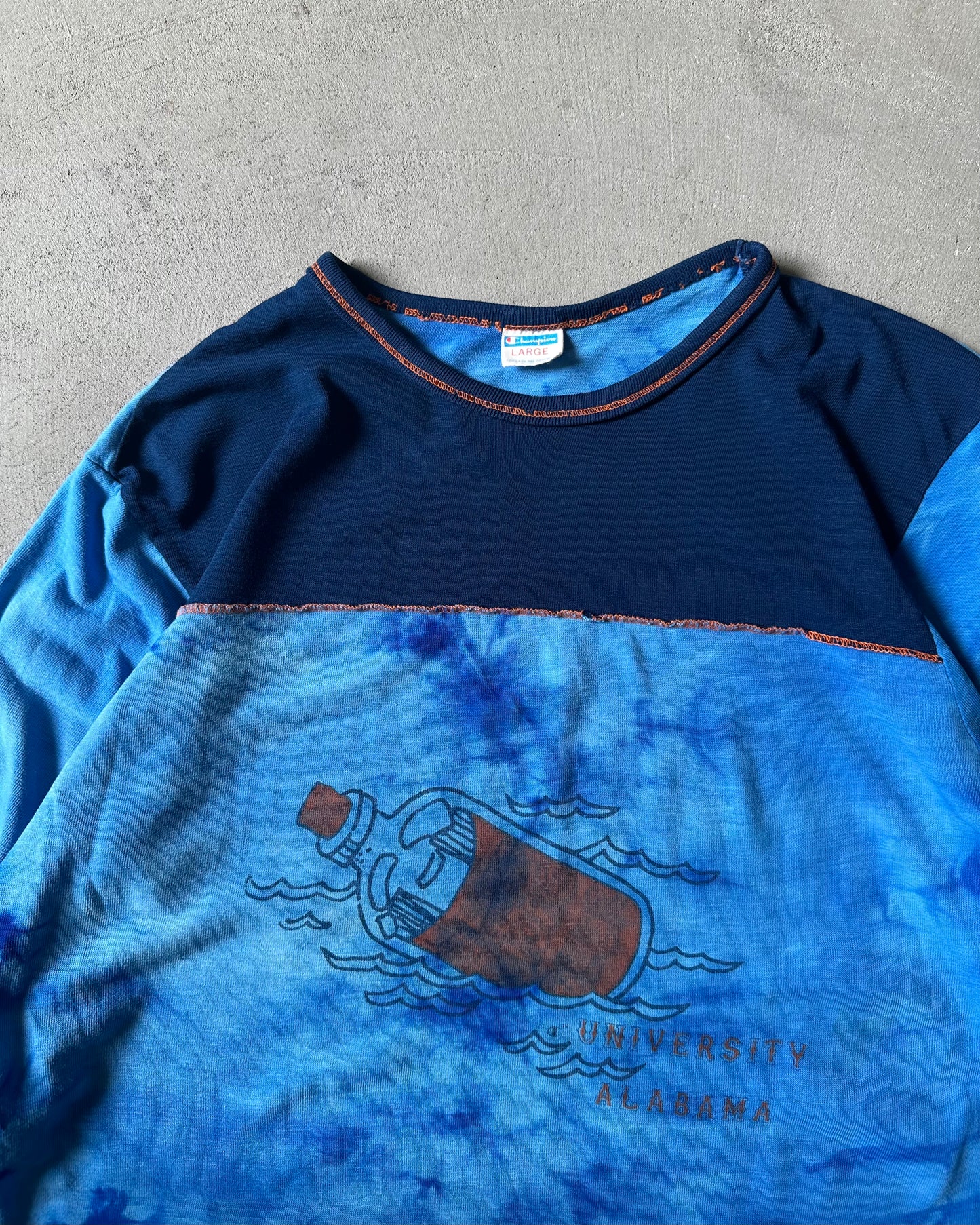 1970s - Blue Tye Dye Alabama Champion Jersey - S/M