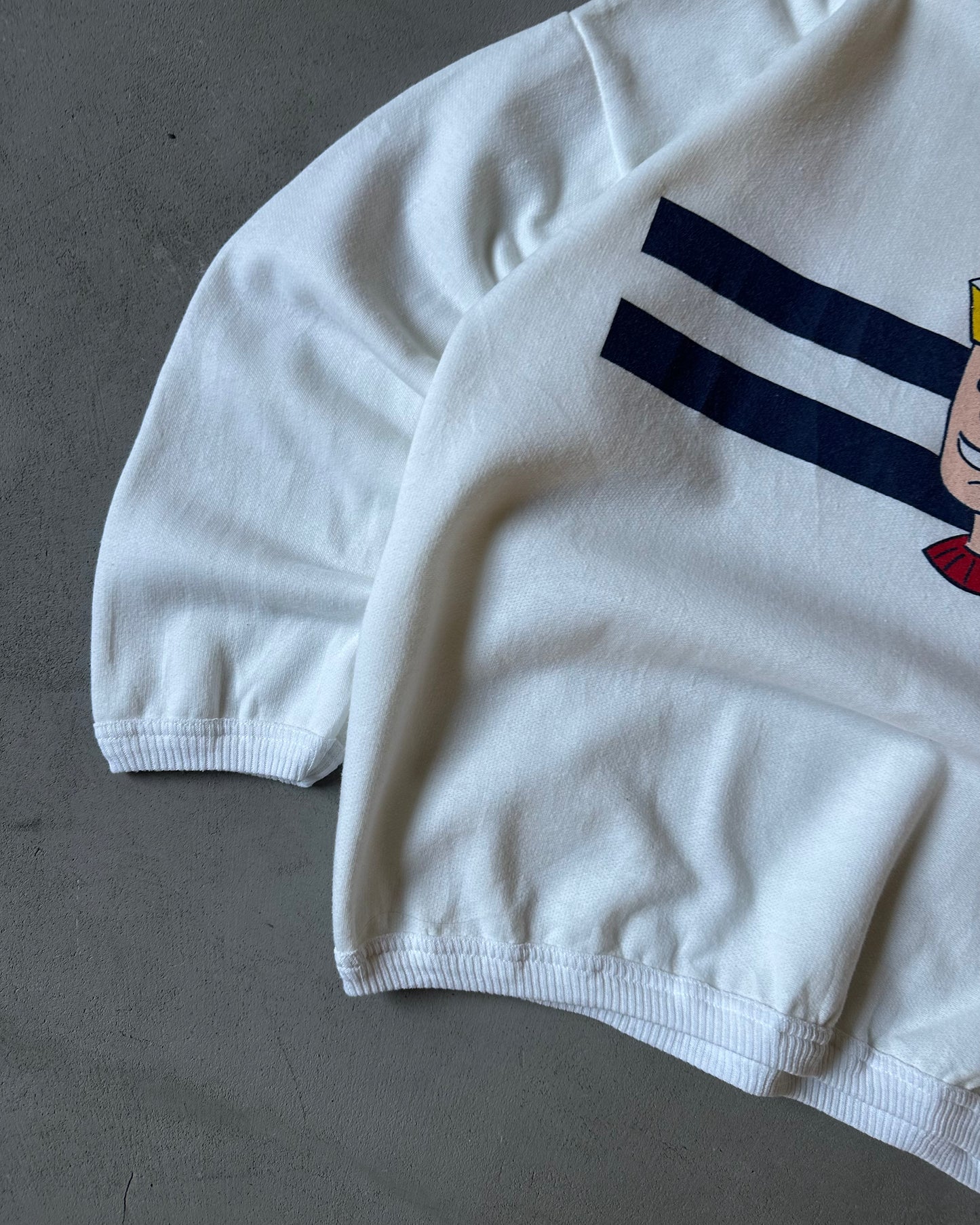 1980s - White "Sailor" Light Crewneck - S/M