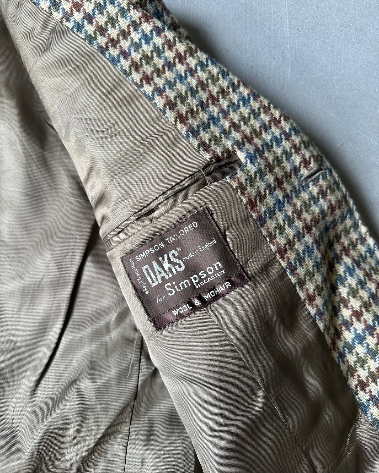 1980s - Cream/Multi Tweed Blazer - 42
