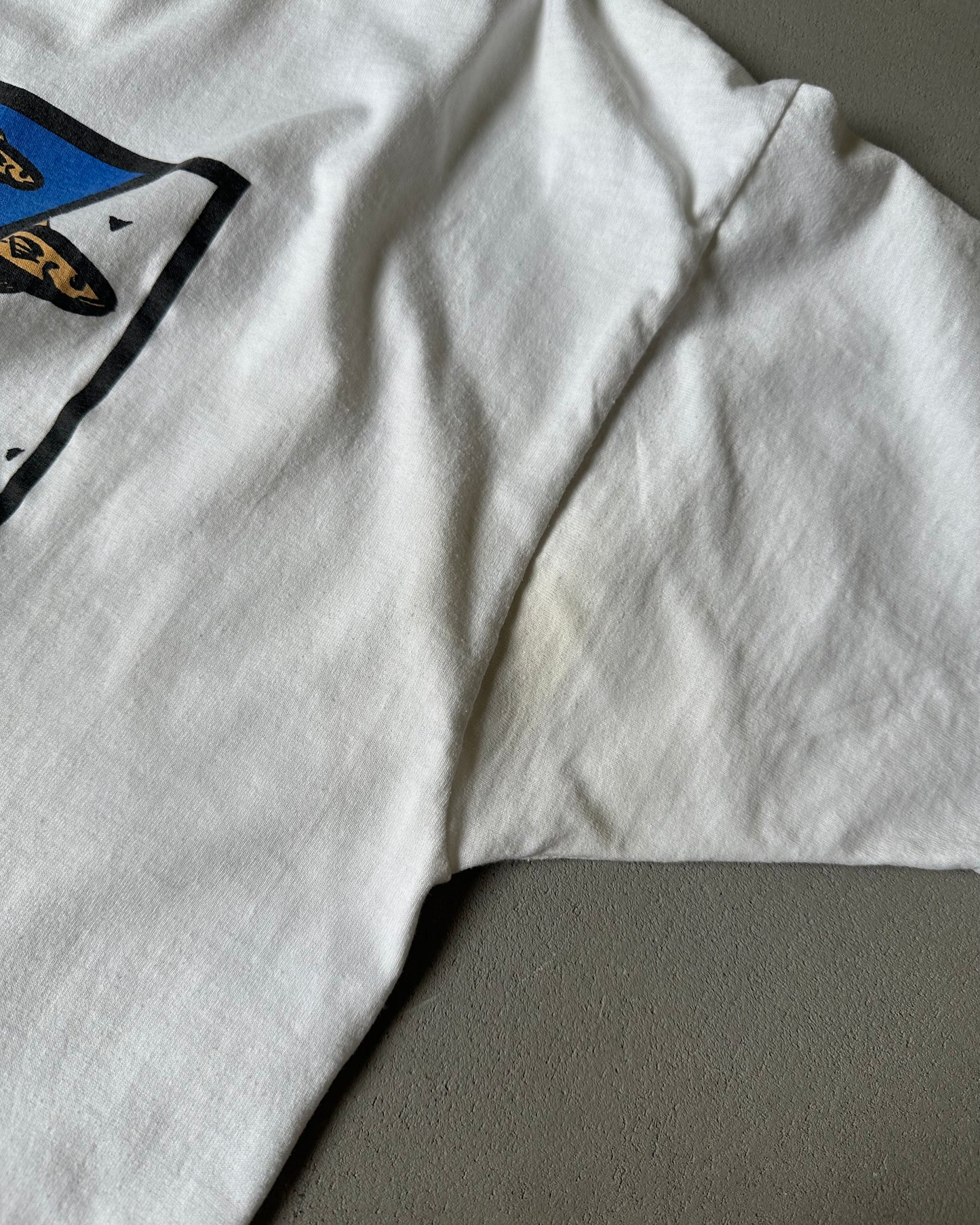 1990s - White "Living Coast" T-Shirt - L/XL
