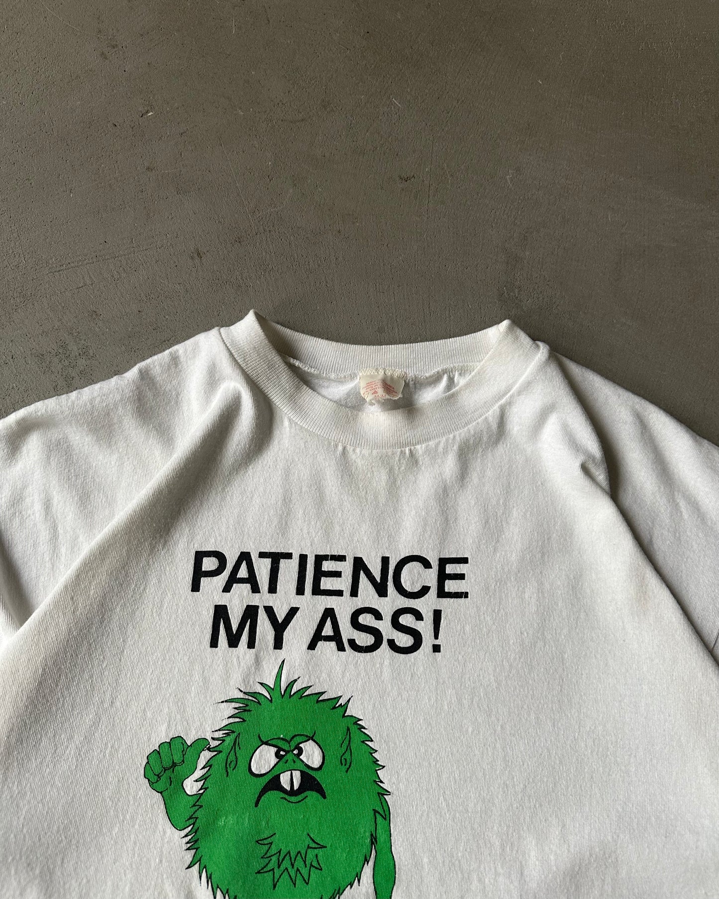 1990s - White Patience My A*s T-Shirt - M/L