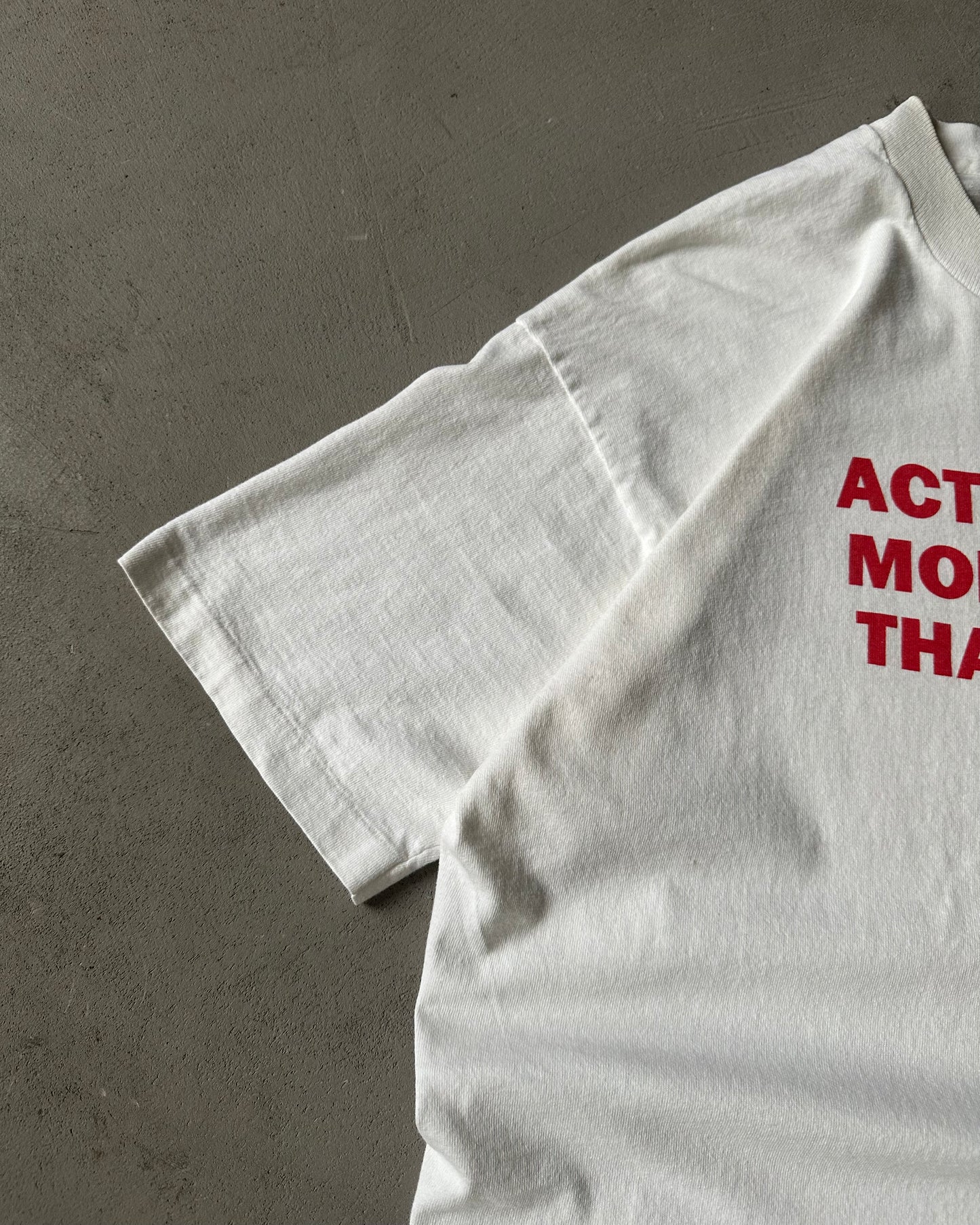 1990s - White Jenny Holzer "Action" T-Shirt - XL