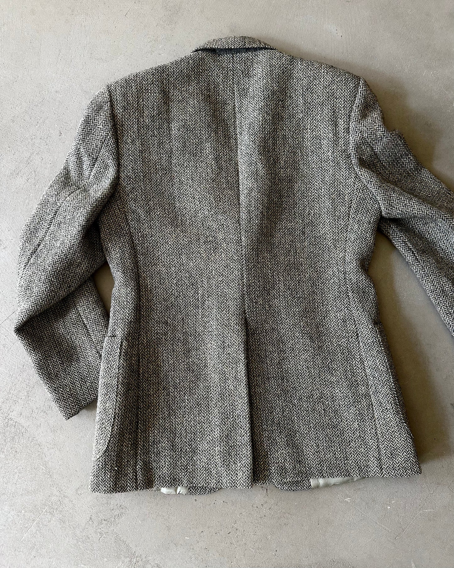 1980s - Grey/Multi Harris Tweed Wool Blazer - 40
