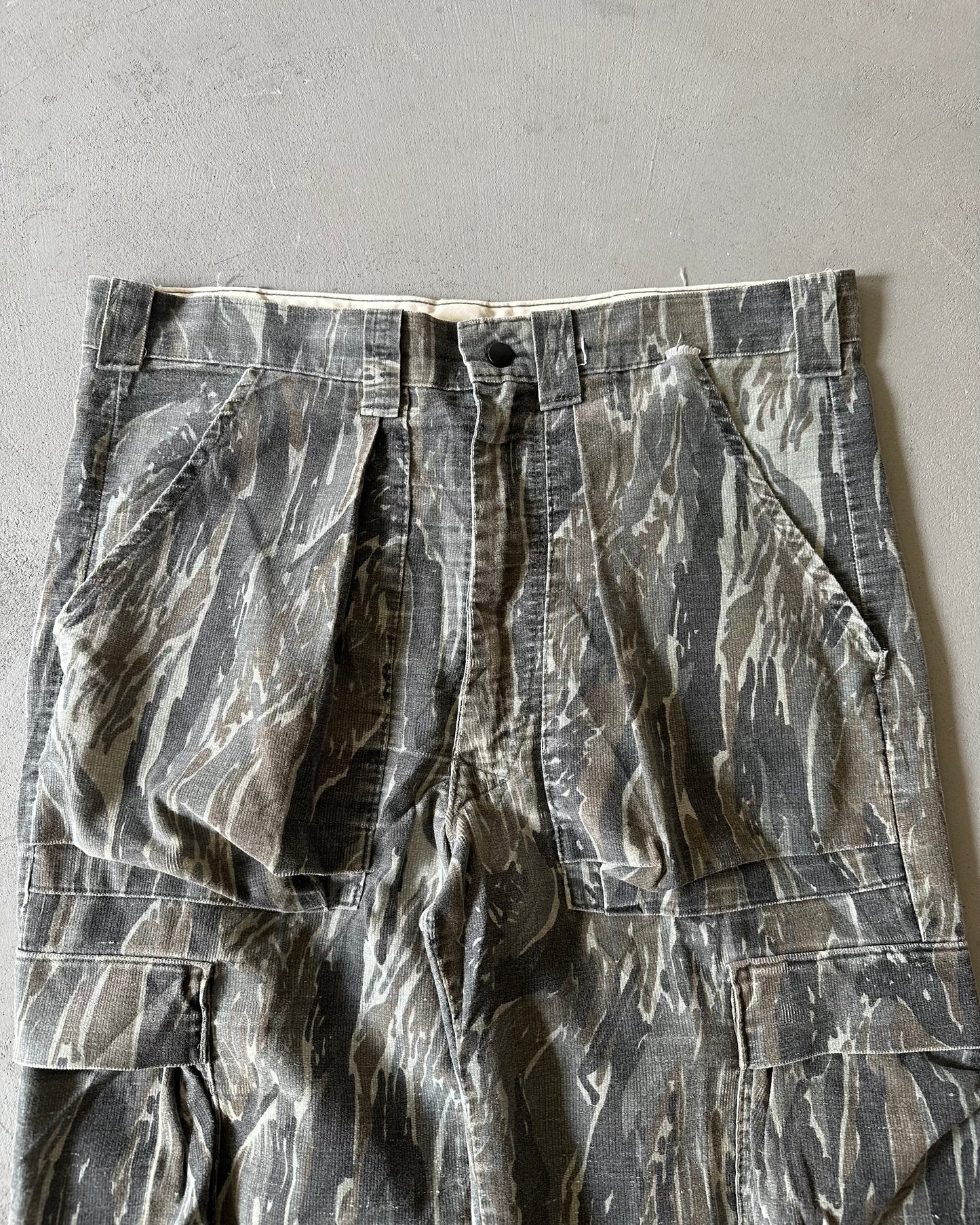 1980s - Distressed Camo Cargo Pants - 37x31