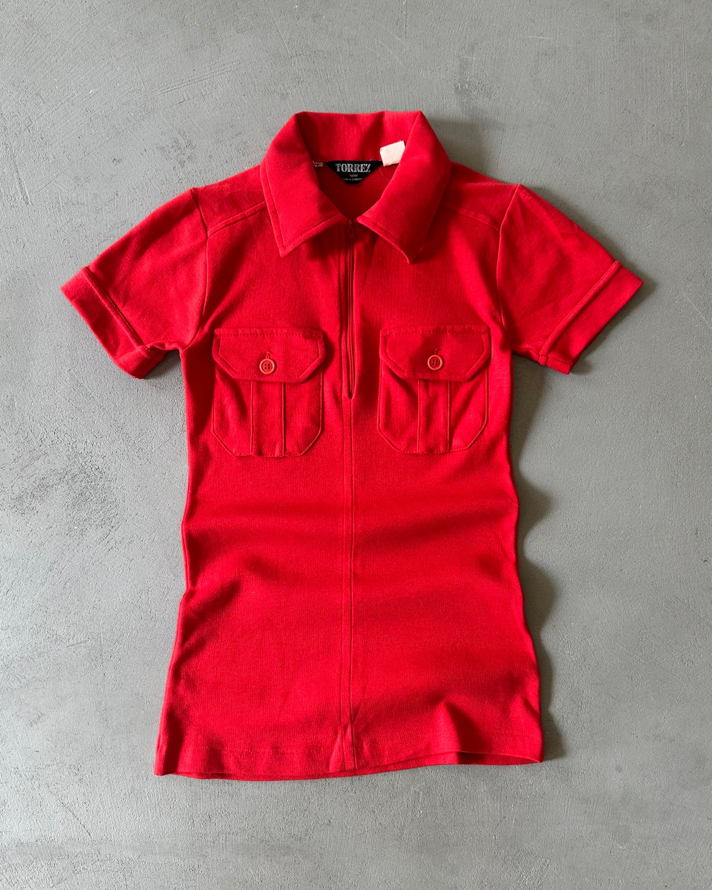 1970s - Red Woman's Polo - (W)XS