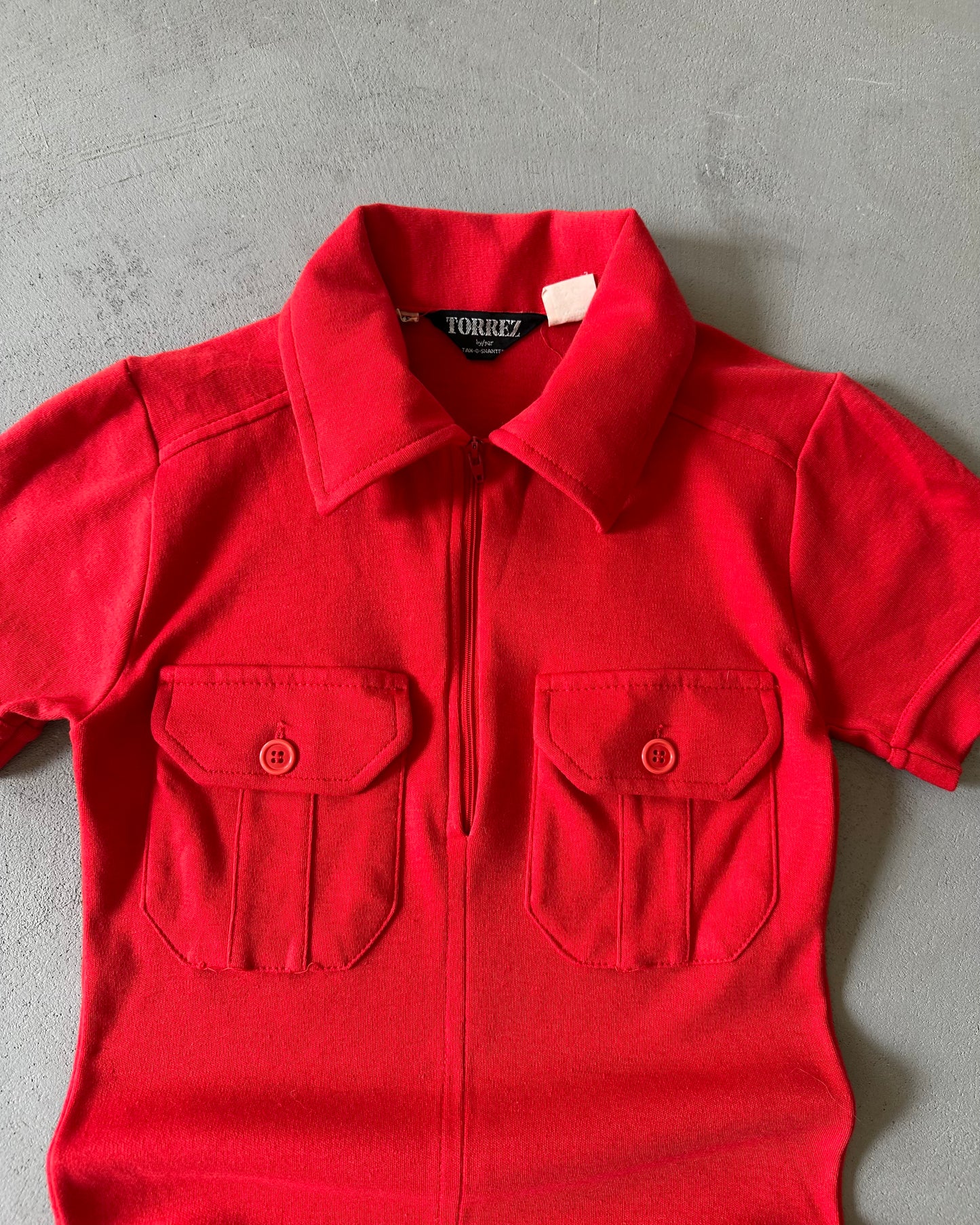 1970s - Red Woman's Polo - (W)XS