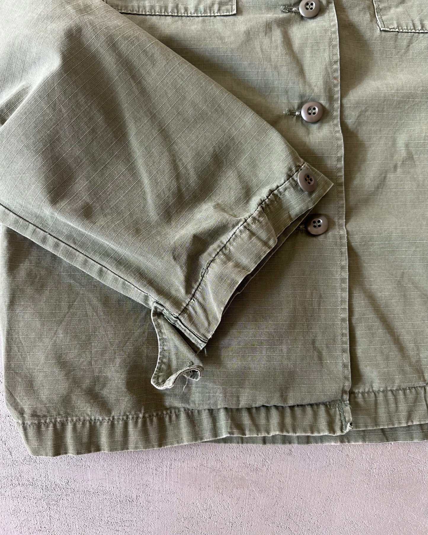 1980s - Green Ripstop Military Women's Shirt - (W)M