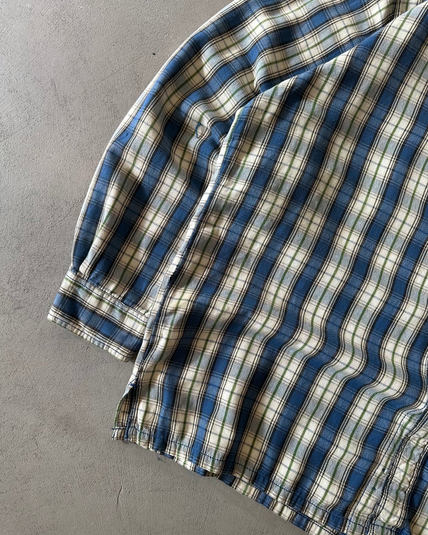 1990s - Blue/Green Levi's Plaid Flannel - L
