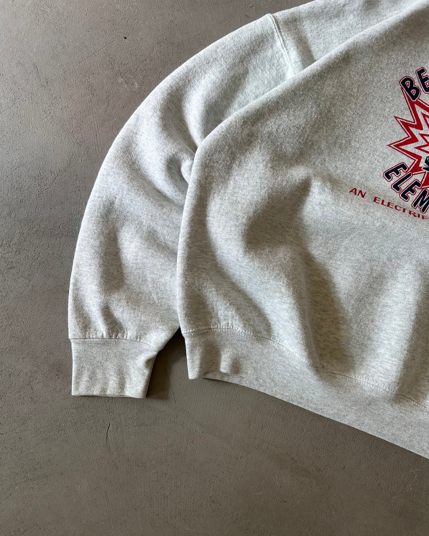 1990s - Ash Grey Ben Franklin Crewneck - M/L