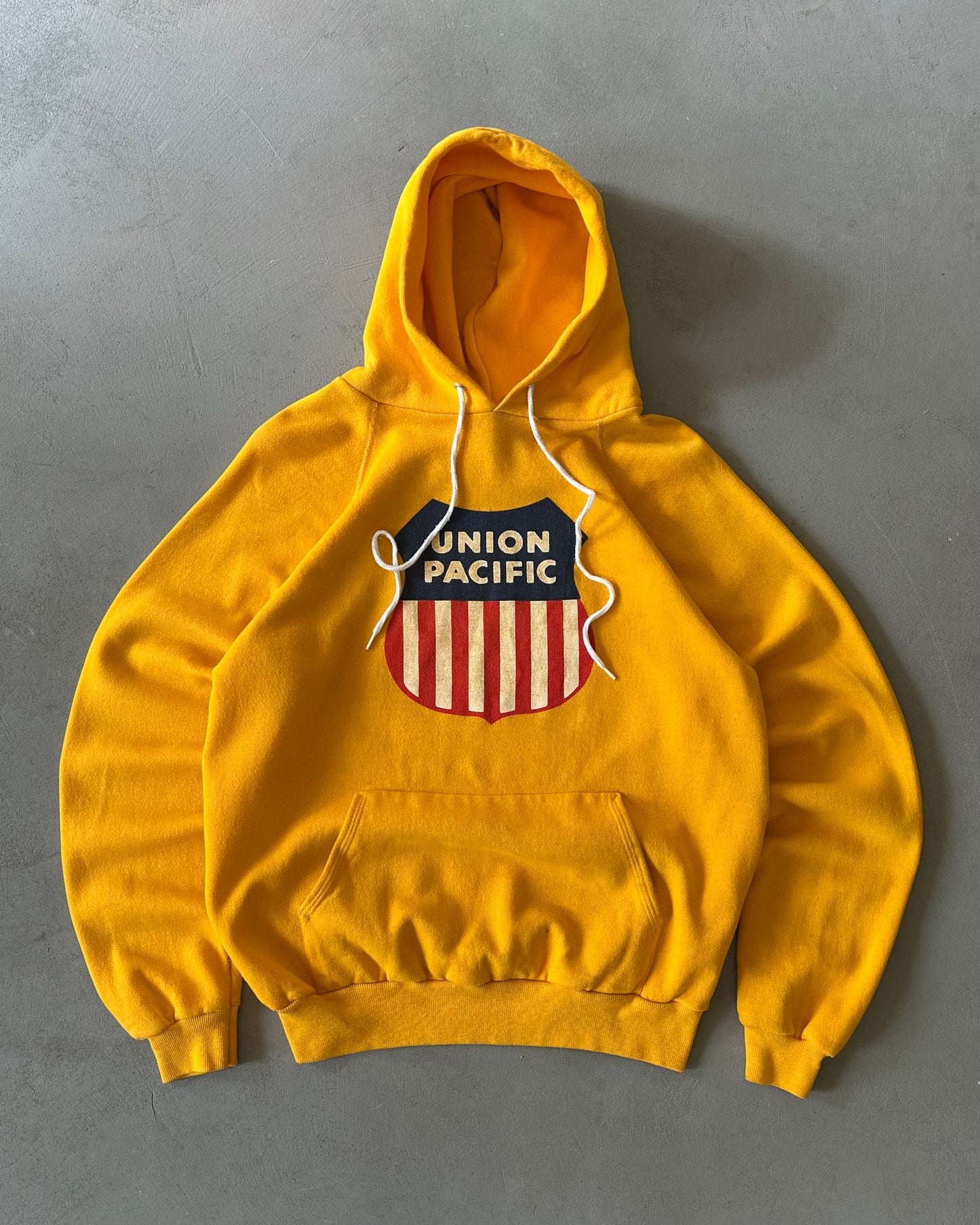 1980s - Yellow Union Pacific Hoodie - M/L