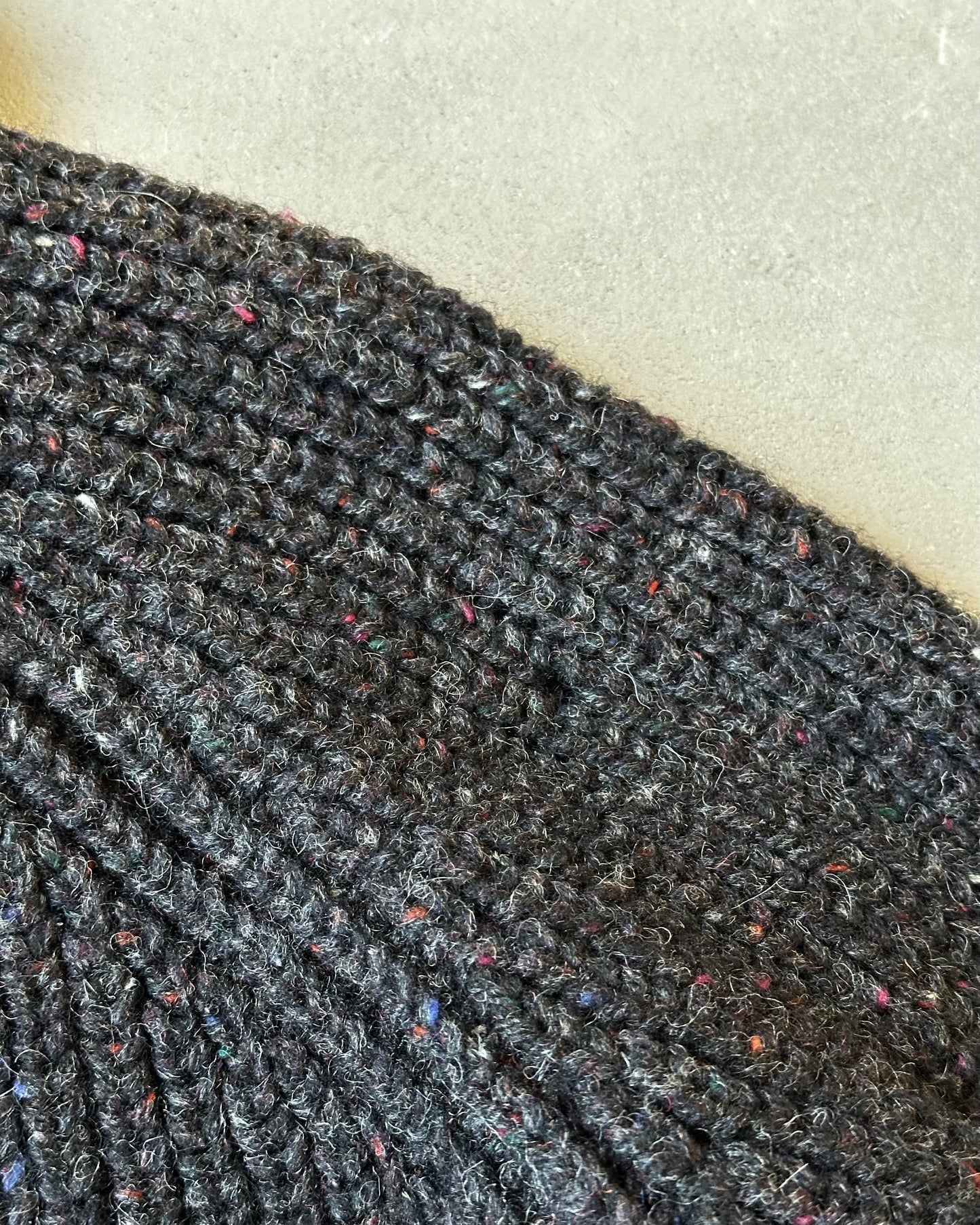 1980s - Charcoal Donegal Zip Sweater - L