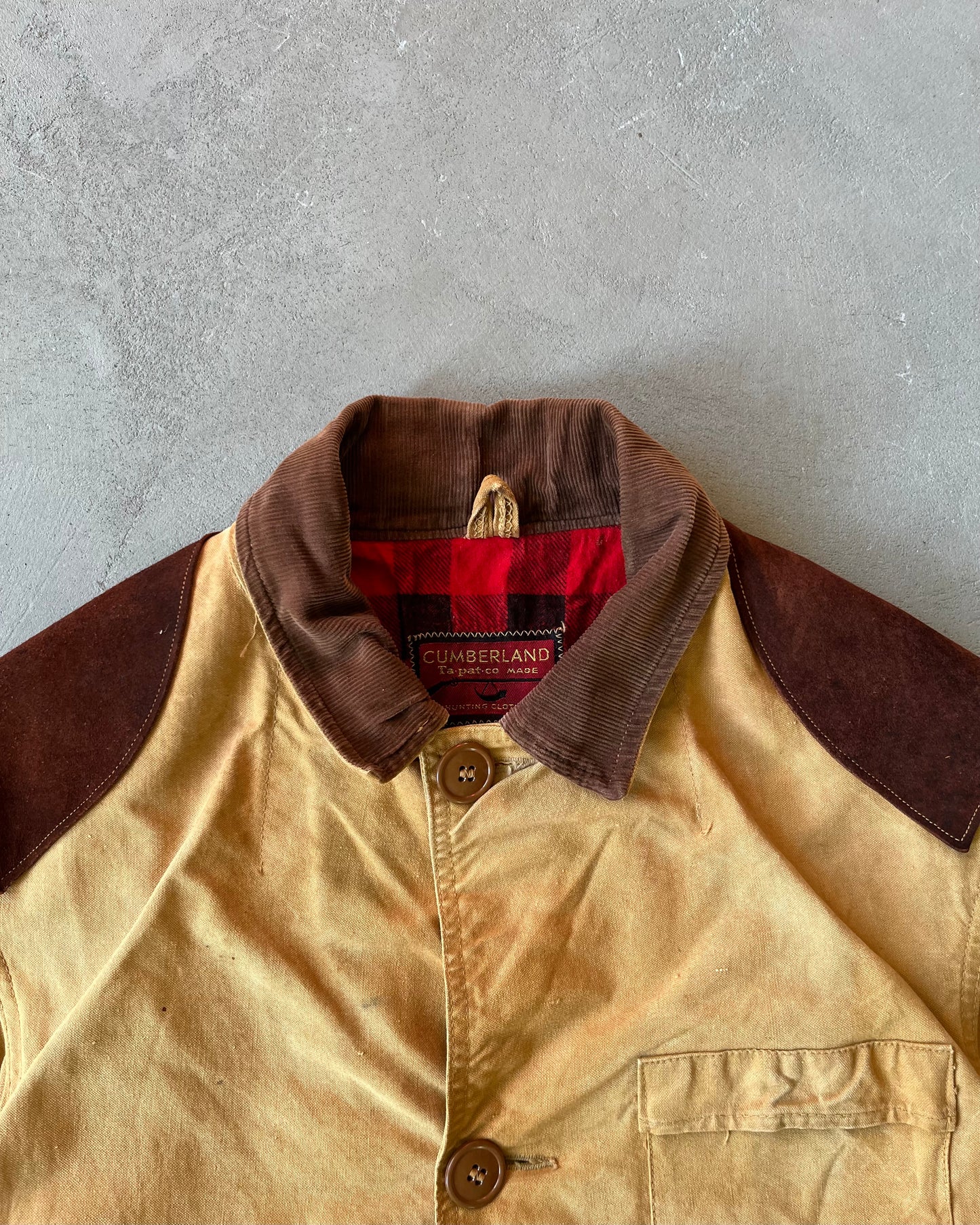 1970s - Distressed Duck Cumberland Hunting Coat - L