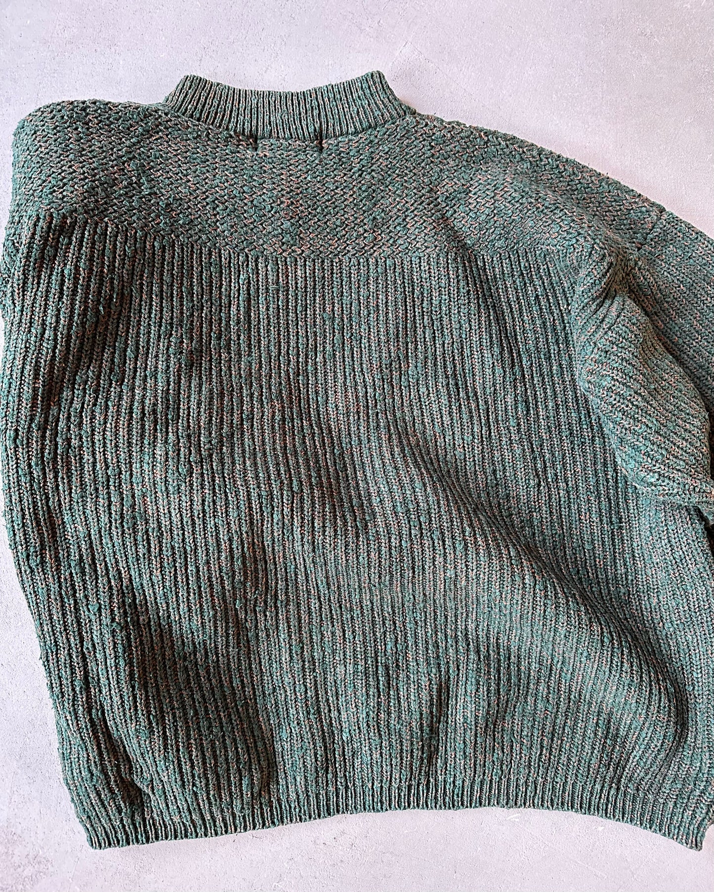 1990s - Forest Green/Brown Eddie Bauer Sweater - L/XL