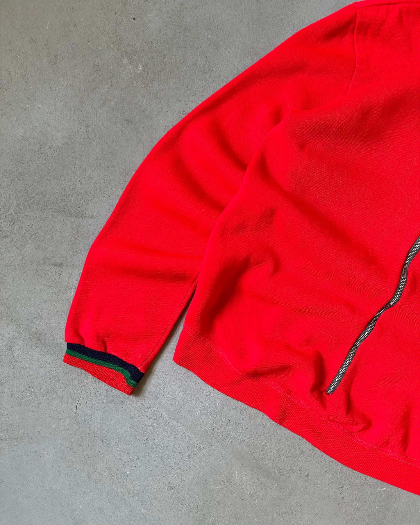1970s - Red 7/8 Zip Crewneck - S