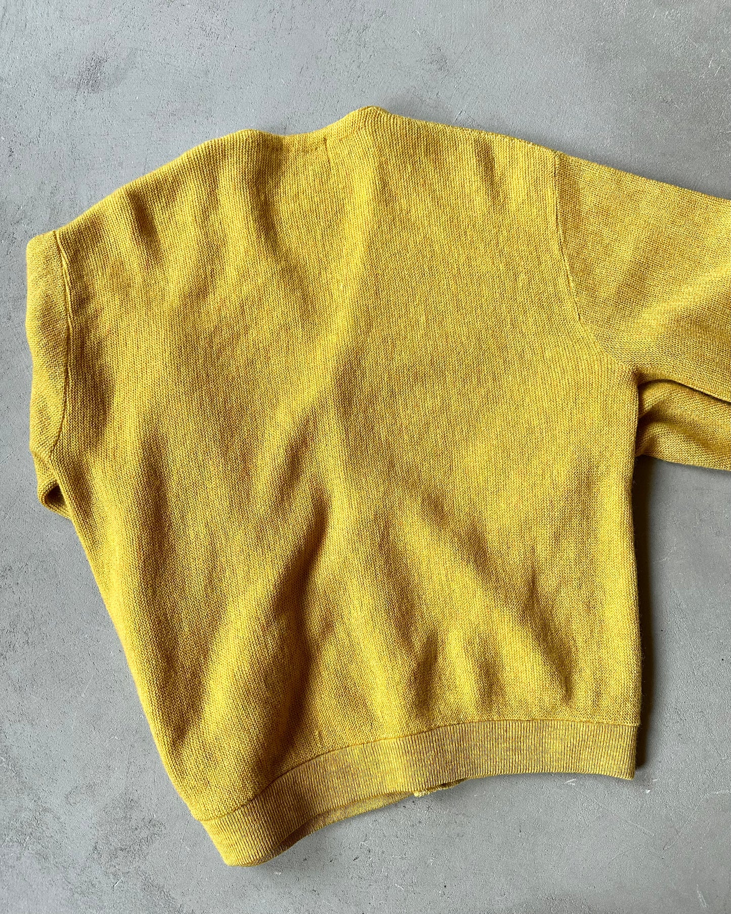 1970s - Yellow Wool Cardigan - L