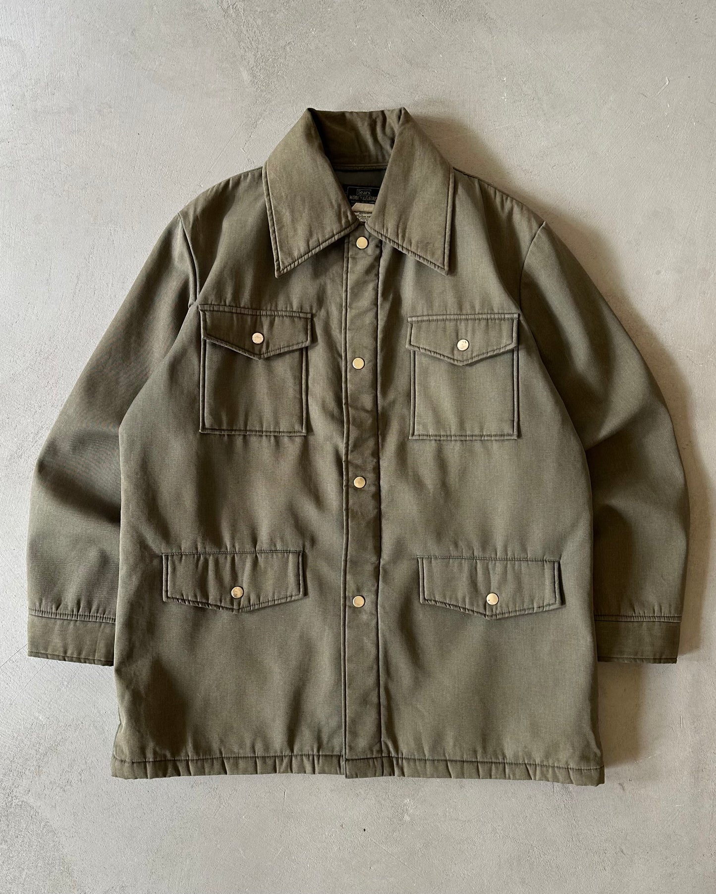 1960s - Dark Green Sears Work Jacket - L/XL