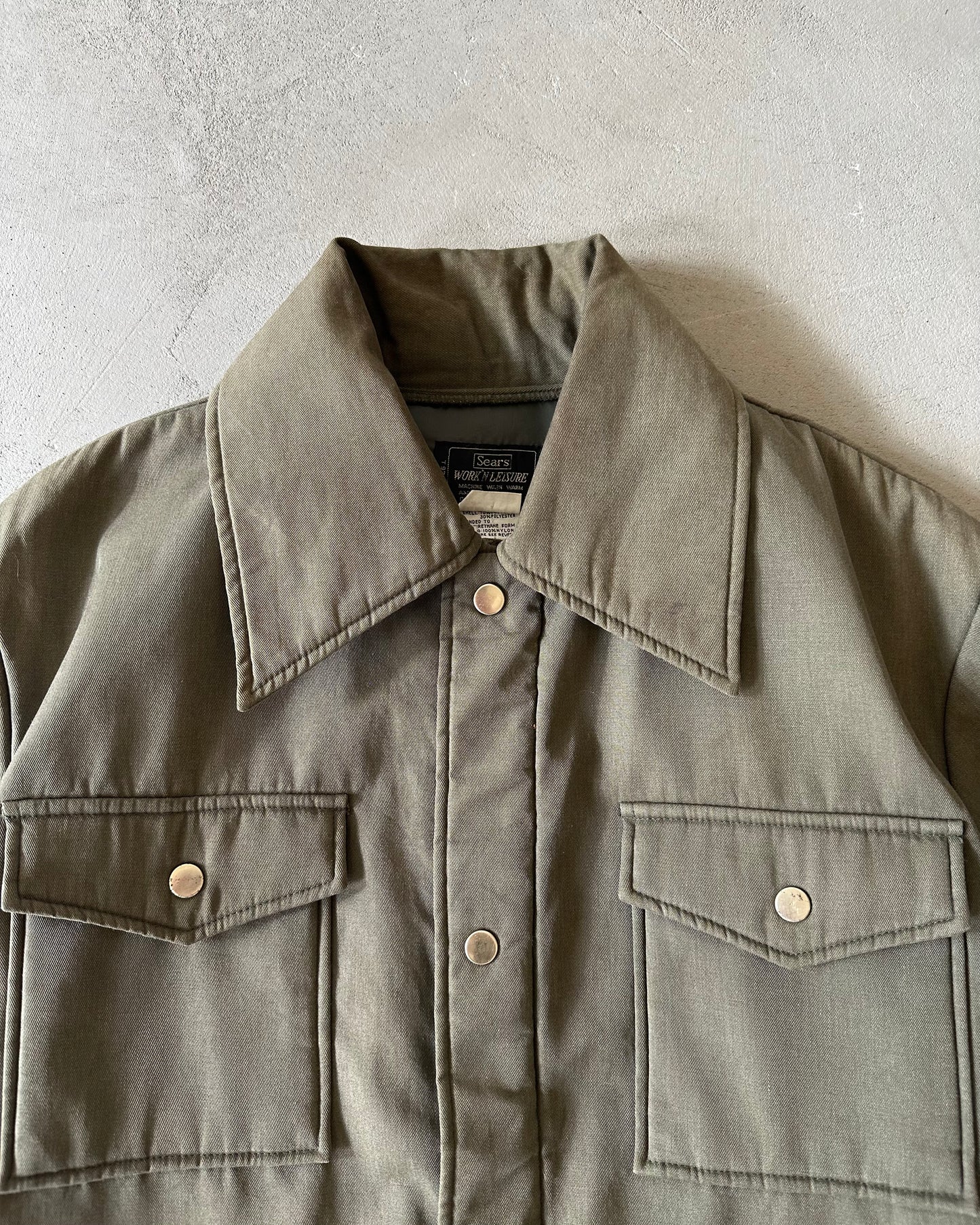 1960s - Dark Green Sears Work Jacket - L/XL
