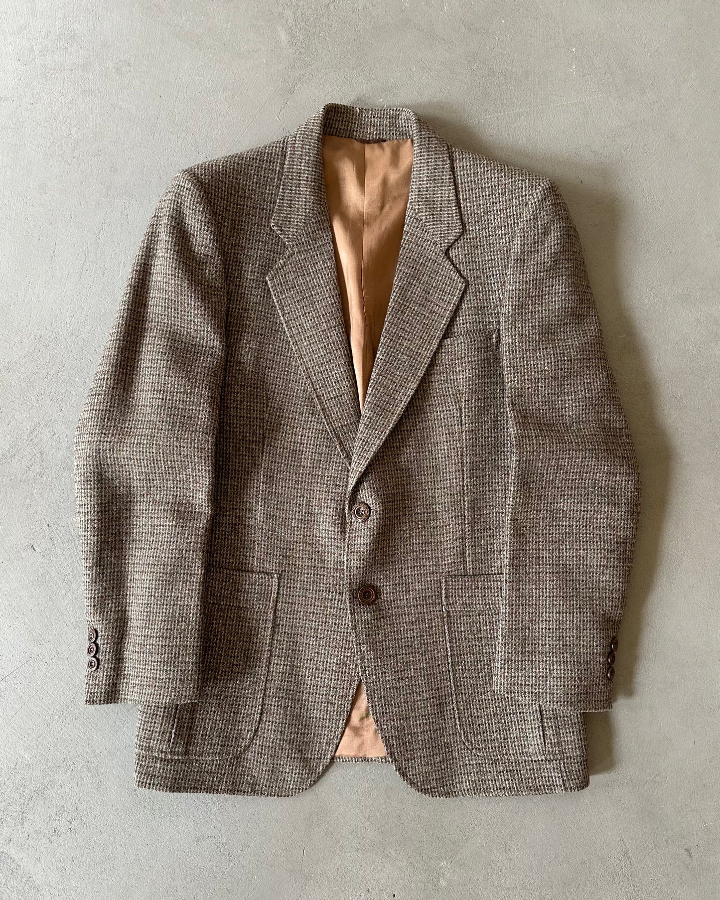 1970s - Brown/Grey Allégro Tweed Blazer - 38