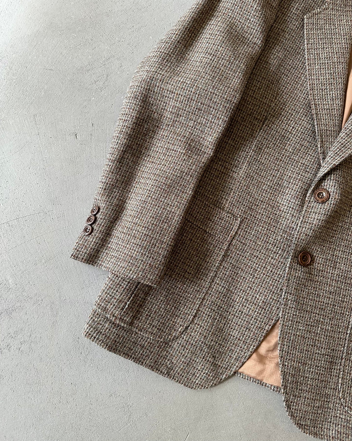 1970s - Brown/Grey Allégro Tweed Blazer - 38