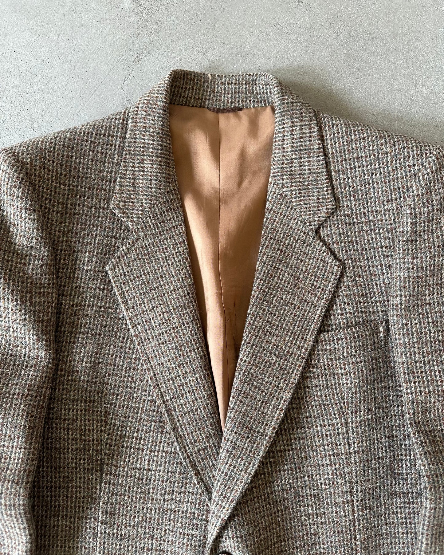 1970s - Brown/Grey Allégro Tweed Blazer - 38